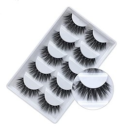 5 Pairs 3D Mink False Eyelashes Long Thick Natural Fake Eye Lashes Set Makeup 3D-10