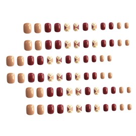 Mikinona 72pcs Full Cover Fake Nails Diy Manicure Nail Art Decor Nail Accessories for Daily Style Parties Events