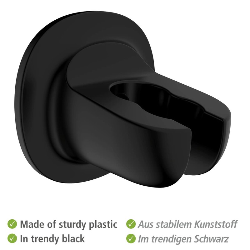 WENKO Libertà Shower Head Holder Black