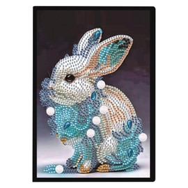 DCIDBEI Diamond Painting Notebook Rabbit A5 Blank Diamond Painting Notebook Diamond Painting Notebook Diamond Painting Notebook Sketchbook Diary for Student Office School Supplies (50 Sheets)