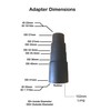 Dust Collection Cone Reducer 4-Inch to 2 1/2-Inch plus 5