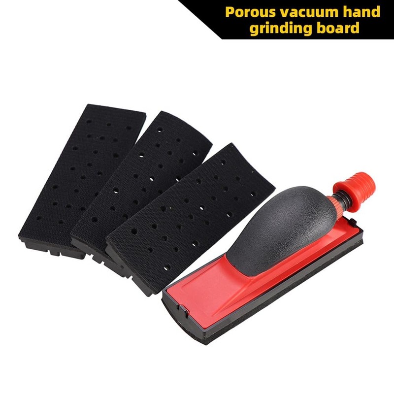 70x198mm Vacuum Sanding Block 5Pcs Set Vacuuming Sanding Disc Holder