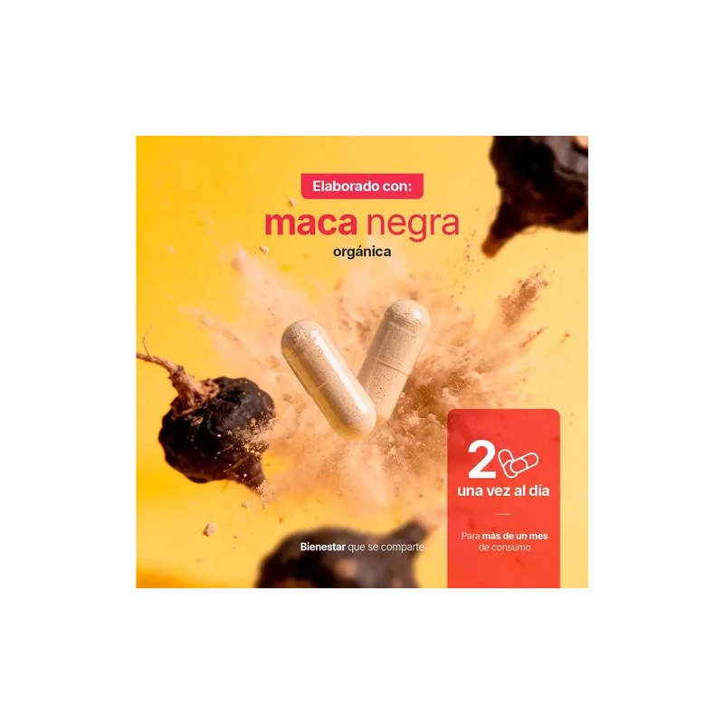 Maca Negra Orgánica B Life 70 Cápsulas Energía Natural Sin