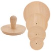BENECREAT 4 Pcs Beech Wood Pottery Molds Set, 4.7/6.3/7.7/9.4inch Round