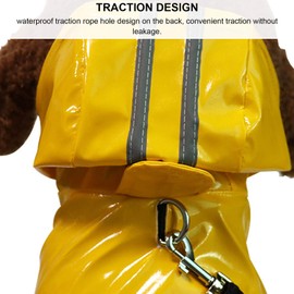 2pcs Dog Raincoats Hooded Dog Rain Coat Jumpsuit Reflective Striped Dog Raincoat Jacket Suitable [XL] Raincoats