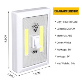 Lzonunl Closet Light, Battery Operated Tap Light, Super Bright Switchlight, Stick On Light Wall Mount Under Cabinet Lighting, Push Night Light for Cupboard, Shed, Basements(4 Pack)