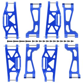 FriHobby Aluminum Suspention A-Arms for Traxxas WideMaxx 8995 8998 8999 Upgrades, Front and Rear, Upper and Lower (Blue)