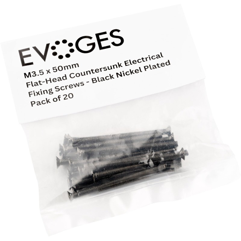 Evoges M3.5 x 50mm Long Flat Head Electrical Machine Screws
