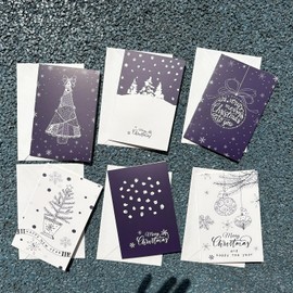 Sutjxc 6 Santa Christmas Cards With Envelopes Blank Holiday Cards Bulk With Envelopes - Christmas Cards For Kids Holiday Cards With Envelopes, Happy Holidays Cards With Envelopes Bulk Xmas Cards