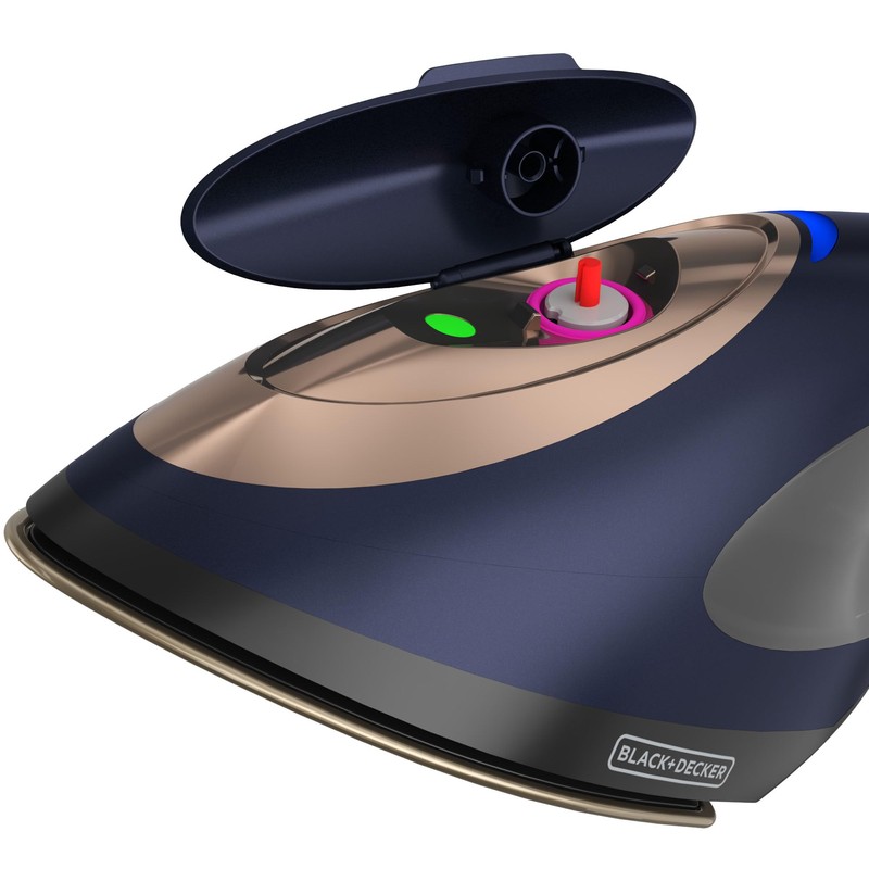 BLACK+DECKER Press & Steam 2-in-1 Iron and Steamer, 180% More
