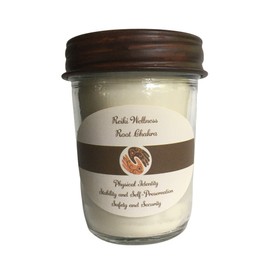 Root Chakra Candle Spiritual Protection, Stability, Safety, Grounding, Security Reiki Charged