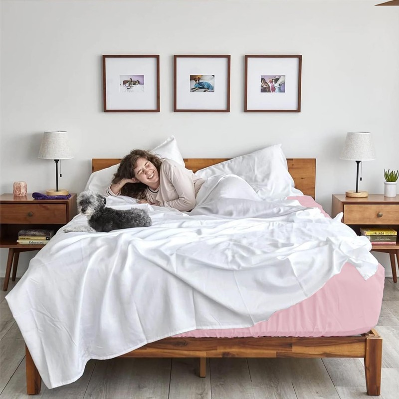 AR Ware King Size Bedding Fitted Sheets 100% Egyptian Cotton