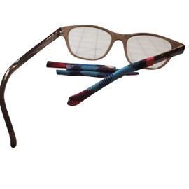 Soft Eyeglass Temple Tip Sleeves for Men, Women & Kids - 2 Pairs (Dream Plaid, Large)