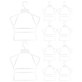 Garneck 10pcs Plastic Toddler Hangers Non-Slip Baby Onesie Hangers for Closet Kids Skirts Swimsuit Clothes Racks Newborn Infant Small Hangers Space Saving