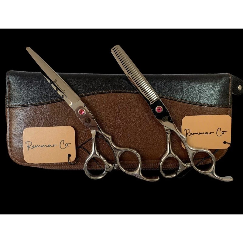 Remmar Co Se 2 Tijeras Microdentada 6 Estilista Barbero Estuche
