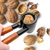 ZHIYUQL® Pack of 2 Nutcrackers Walnuts with Non-Slip Wooden Handle,