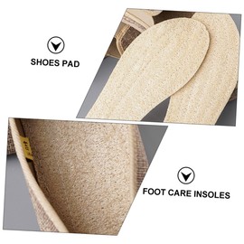 Healeved 3pairs Natural Loofah Shoes Cushion Air Permeability Loofah Insole Inserts