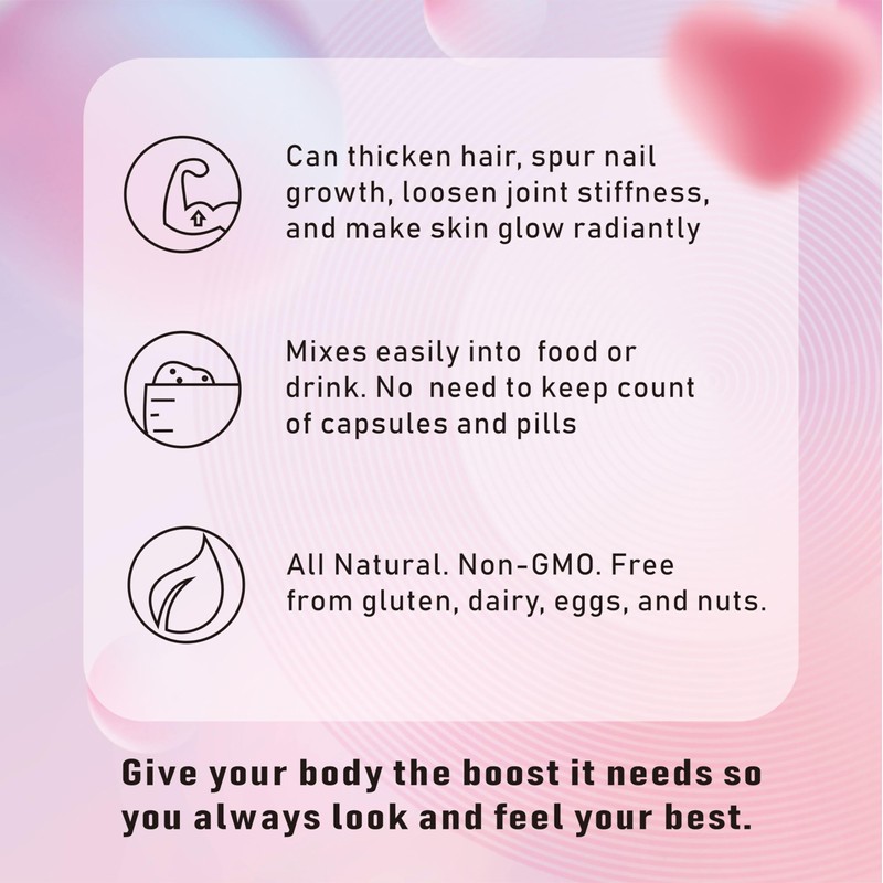 GDMENUTRI Multi Collagen Peptides Powder for Women and Men -