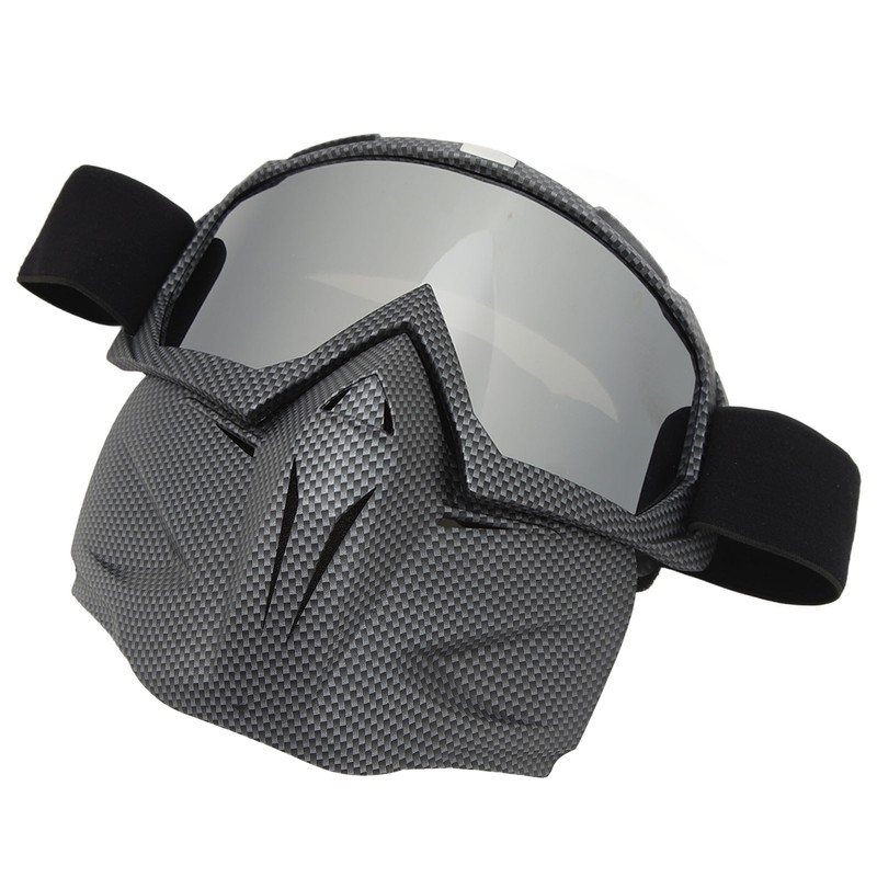 Motorcycle Face Mask Goggles Dust Wind UV Proof Riding Glasses