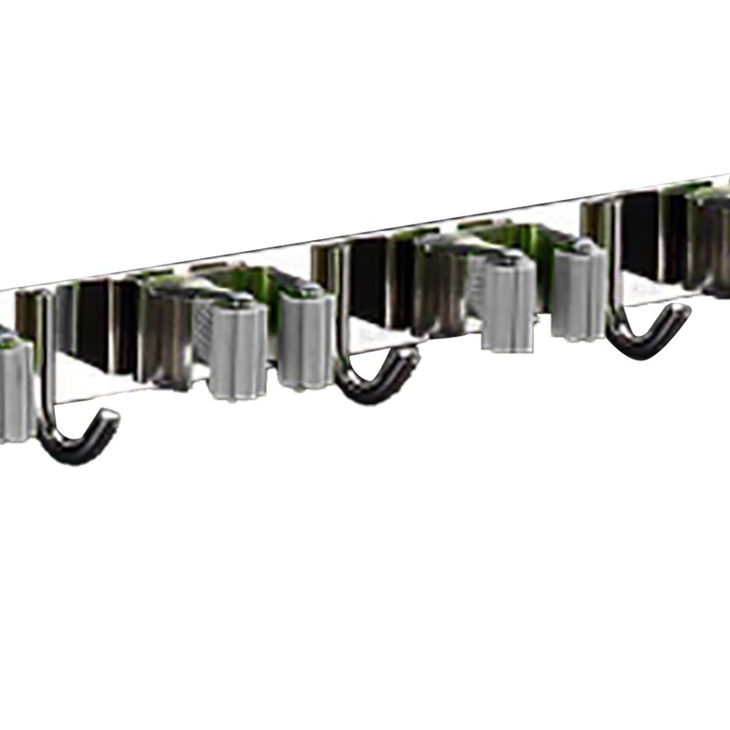 Punch Free Wall Mount Mop Broom Holder 4 Clips 5