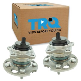 TRQ Rear Left and Right Wheel Bearing and Hub Assembly Set 2 Piece Compatible with 2008-2013 Toyota Highlander Front Wheel Drive