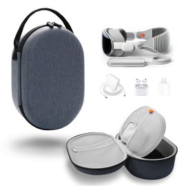 CaseSack Case for Apple Vision Pro, All in one Portable organizing case to Consolidation Apple Vision Pro, Battery Pack and Other Carrying on Items (Dark Gray- All in one case)