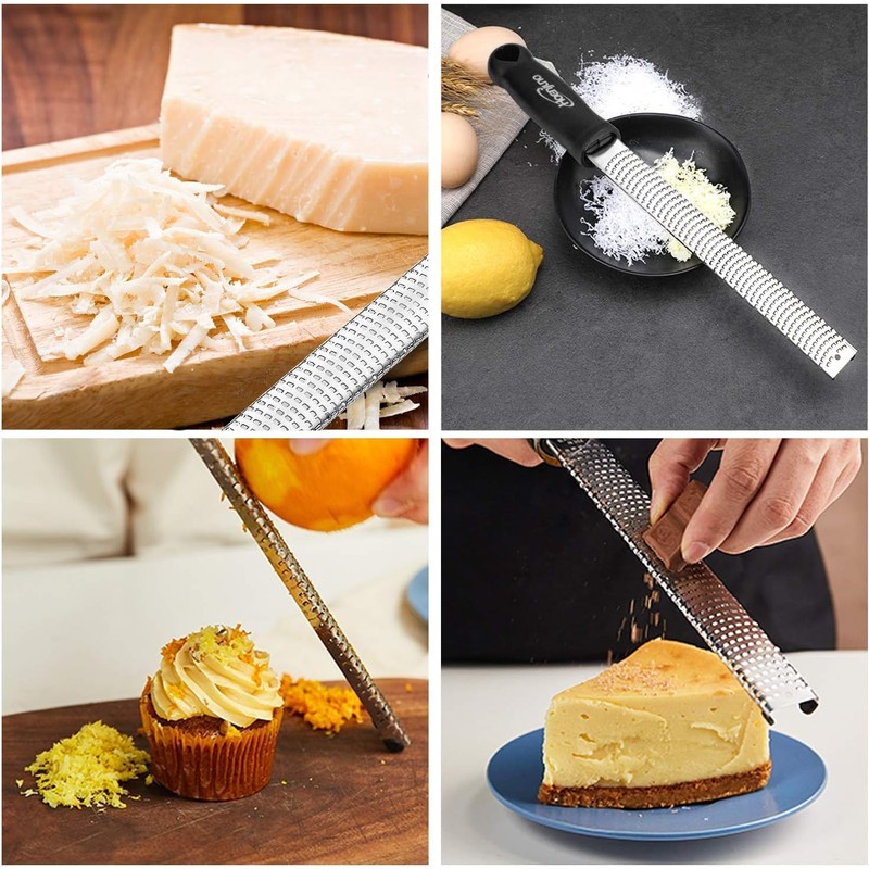 Hoenjuno Premium Zester Grater, Parmesan Grater, Lemon Grater, Nutmeg Grater,