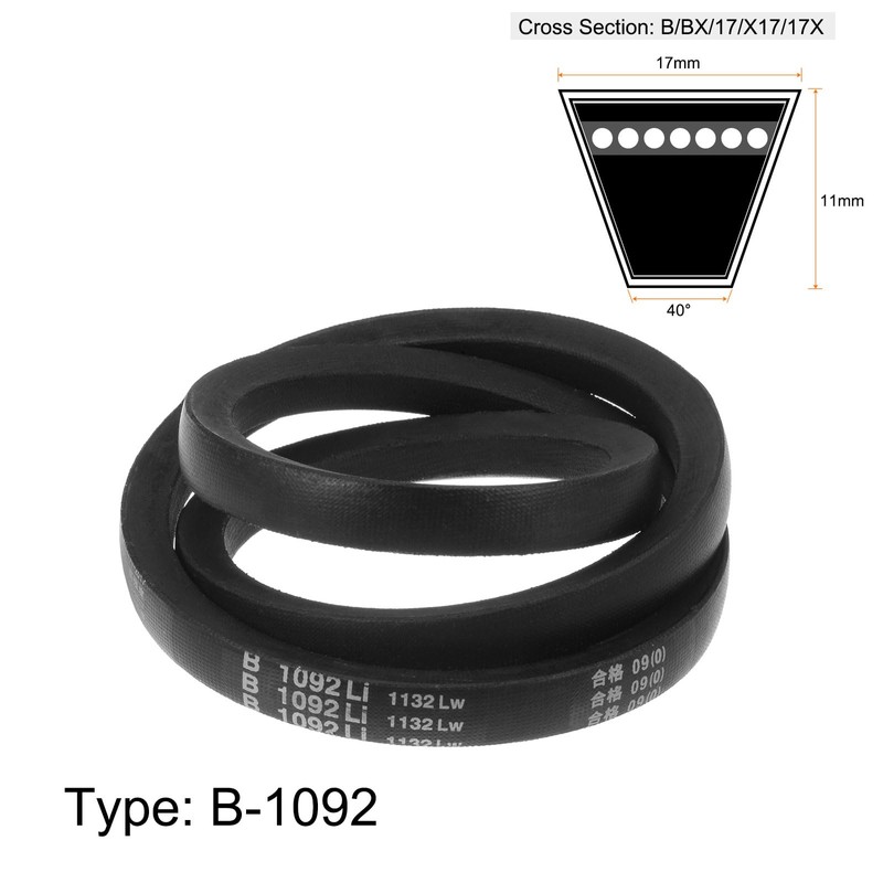 sourcing map B-1092 V-belt drive belt, 1092 mm (43 inches),