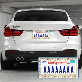 Swono Paw Print License Plate Frame Funny Dog and Cat Paw Print and Bone License Plate Cover Aluminum Metal License Plate Holder Frame for Women Men Auto Decoration for US Car/Truck