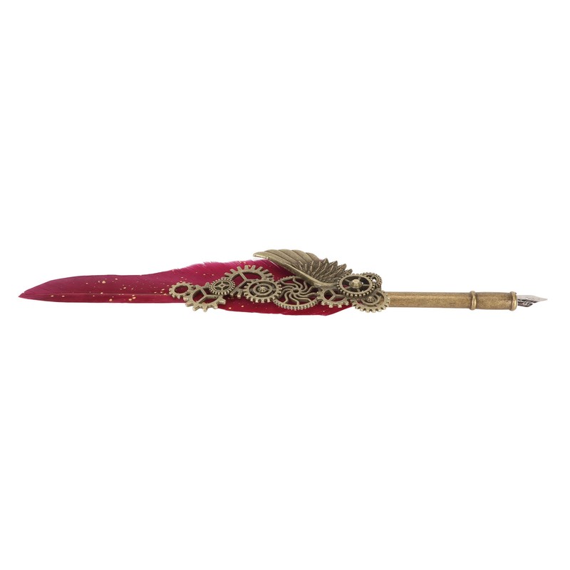 Quill Pen and Ink Set Retro Punk Gear Style Smoothly