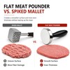 Meat Pounder Tenderizer, Solid Stainless Steel Meat Flattener & Smash