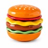 6-Piece Stackable Ceramic Burger Plate Set for Sauces & Dips