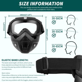 Riding Goggles ATV Dirt Bike Goggles Anti Dust,Motorcycle Goggles with Removable Face Mask,Adjustable Motocross Eyewear