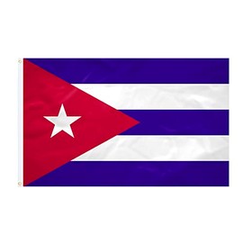 Cuba Flag - 90 x 150 cm - Reinforced Fabric - Durable Stitching - Bright Colours - Outdoor Indoor Flag - Integrated Eyelets - National Flag