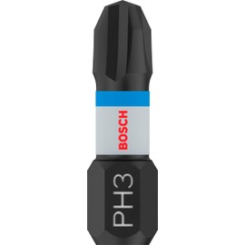 Bosch Professional 2 x Impact Control Screwdriver Bits PH3 (25 mm, Hexagonal Shank, Pick and Click, Accessories for Impact Drivers)