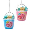 Kurt Adler Glass Bubblegum Bucket Ornaments 2 Assorted