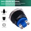 Twidec/19mm Waterproof Black Metal Shell Momentary Raised Top Push Button