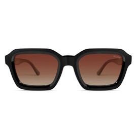 SOJOS Retro Polarized Square Sunglasses Womens Mens Vintage 70s 80s 90s Hexagon Shades SJ2377, Burgundy, Medium