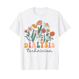 Groovy Wildflower Dialysis Technician Tees T-Shirt