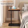Windpost C Shaped Side Table,Adjustable Height C Shaped End Table,360°Swivel