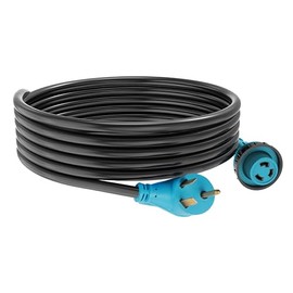 MAKERZ 220 Heavy-Duty RV Power Cord with Powered Connection Indicator Light and Easy-Plug Handle - 25' Length, 30 Amp, NEMA TT-30P to NEMA L5-30R, ETL-Certified