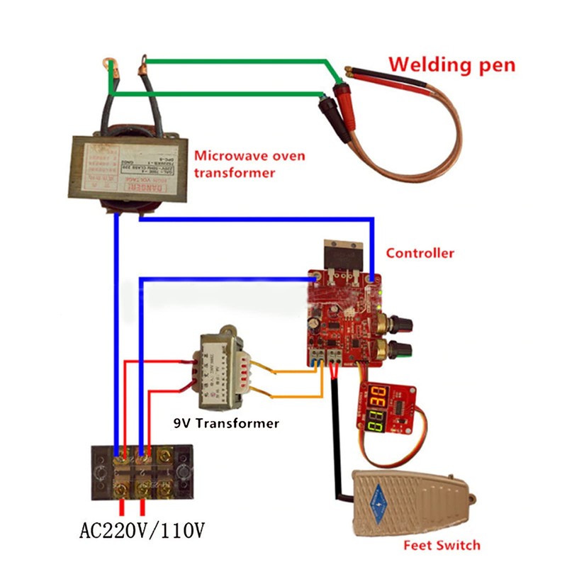 LeHang NY-D01 DIY 40A Adjustable Spot Welding Time and Current