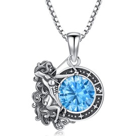 LONAGO Sagittarius Zodiac Sign Necklace Sagittarius Pendant Necklace Gift for Women (Sagittarius December)