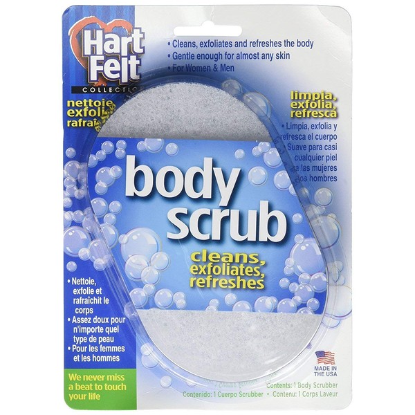 HartFelt Bath Sponge For Dead Skin, Scrub Sponge For Body Soft Exfoliating Sponge, 1 Count