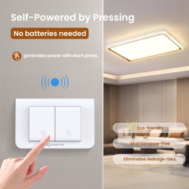 Xlycrtve Wireless Light Switch 3 on-Off Switch 1 Piece with 3 Receiver