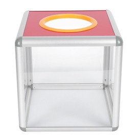 Operitacx Storage Container Desk Accessories Lottery Box Square Tombola Ball Game Box Storage Box for Tickets for Business Meetings Fundraising Accessories 25 cm Plastic Container