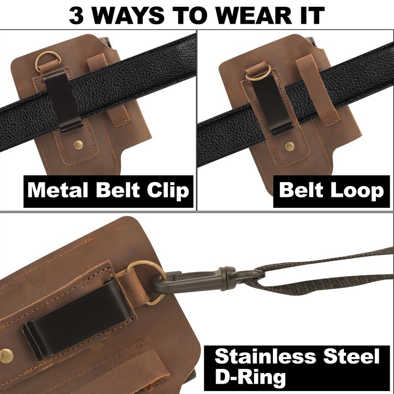 NUTUCH Leather EDC Multitool Sheath | Leather EDC Belt Organizer
