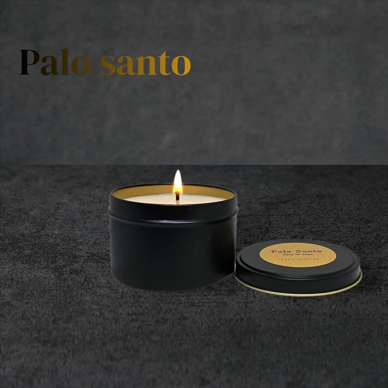 Vela aromática PALO SANTO 8OZ I cera de soya I