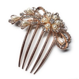 Hair Ornament, Hair Ornament, Pearl, Wedding, Kimono, Comb, Graduation Ceremony, Hair Accessory, Kuromesode, Kimono, Kimono, Bride, Yukata (design C rose golde)