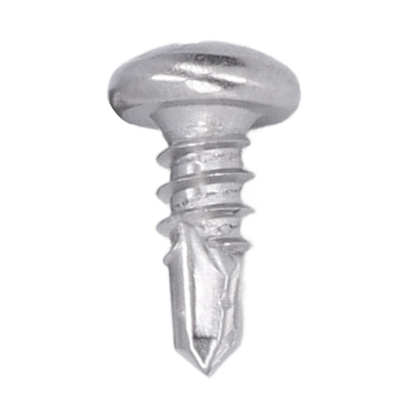 200Pcs Self Drilling Screw Stainless Steel Round Head M4.8x13 Fastener